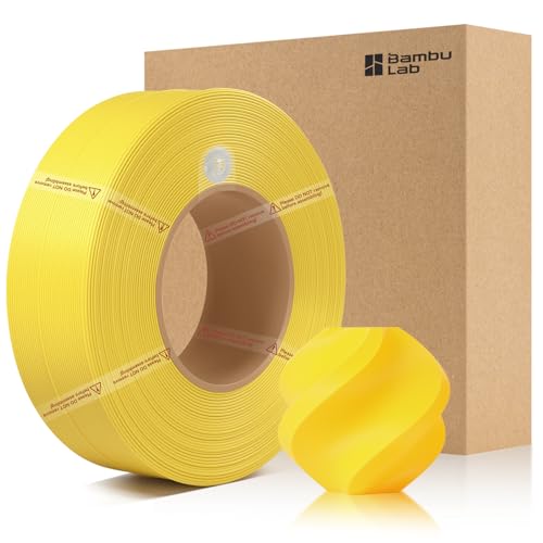 CCTREE Bamboo Original X1 PLA Basic Refill Filament 1.75MM High Toughness&High Speed, Easy Printing with RFID für Bambu Lab A1/X1/P1 AMS 1KG +/- 0.03mm (Without Spool) (Gelb 10400) von CCTREE