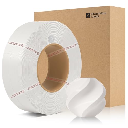 CCTREE Bamboo Original X1 PLA Basic Refill Filament 1.75MM High Toughness&High Speed, Easy Printing with RFID für Bambu Lab A1/X1/P1 AMS 1KG +/- 0.03mm (Without Spool) (Jade Weiß 10100) von CCTREE