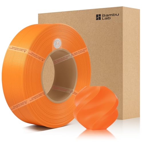 CCTREE Bamboo Original X1 PLA Basic Refill Filament 1.75MM High Toughness&High Speed, Easy Printing with RFID für Bambu Lab A1/X1/P1 AMS 1KG +/- 0.03mm (Without Spool) (Orange 10300) von CCTREE