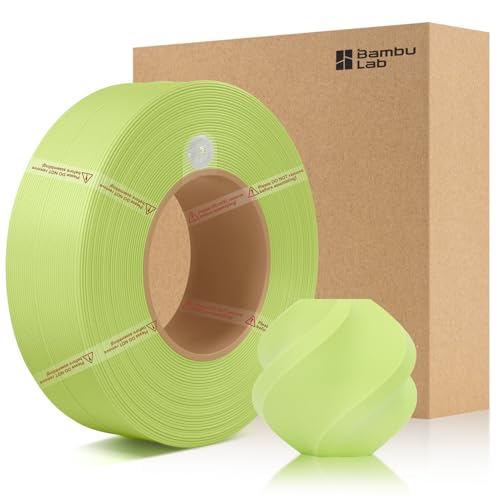 CCTREE Bamboo Original X1 PLA Matte Refill Filament 1.75MM High Toughness&High Speed, Easy Printing with RFID für Bambu Lab A1/X1/P1 AMS 1KG +/- 0.03mm (Without Spool) (Hellgrün 11502) von CCTREE