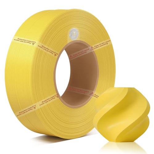 CCTREE Bamboo Original X1 PLA Matte Refill Filament 1.75MM High Toughness&High Speed, Easy Printing with RFID für Bambu Lab A1/X1/P1 AMS 1KG +/- 0.03mm (Without Spool) (Zitronengelb 11400) von CCTREE