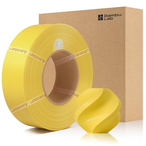 CCTREE Bamboo Original X1 PLA Matte Refill Filament 1.75MM High Toughness&High Speed, Easy Printing with RFID für Bambu Lab A1/X1/P1 AMS 1KG +/- 0.03mm (Without Spool) (Zitronengelb 11400) von CCTREE