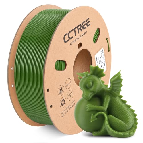 CCTREE PLA+ Filament 1.75mm, Stronger and Toughness 3D Printer Filament PLA Plus, Dimensional Accuracy +/- 0.03 mm, 1KG Spool (2.2 lbs), 3D Druck Filament for Most FDM 3D Printers, Olivgrün von CCTREE