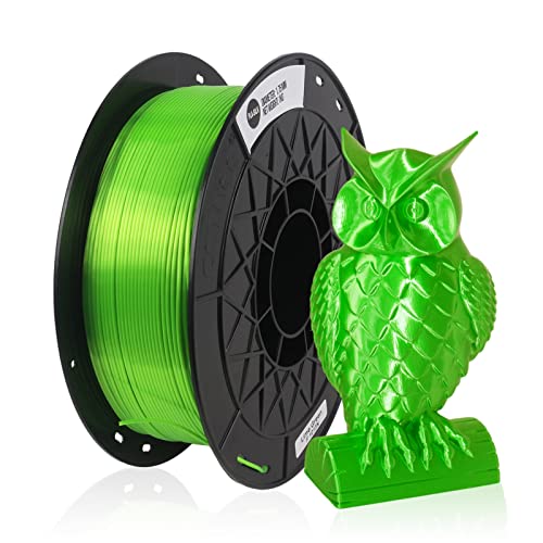 CCTREE PLA Silk Filament 1.75mm,1 kg (2,2 lbs),Neatly Wound Filament, Maßgenauigkeit +/- 0.03,Silk Limonengrün PLA für Most 3D-Drucker von CCTREE