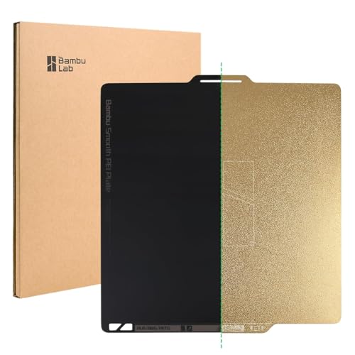 CCTREE Bamboo Original Double Sided Smooth+Textured PEI Build Plate 257x257MM für Bambulab X1C / X1 / X1E / P1P / P1S / A1 PEI Federstahl Bauplatte Flexibel von CCTREE