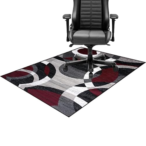 120 x 140 cm Bodenschutzmatte Bürostuhl Gaming Unterlage Stuhlmatte Teppich Bodenmatte Stuhlunterlage Schreibtischstuhl Bürostuhlunterlage Rutschfestes Stuhl unterlage Fußbodenschutz Chair Mat von CCTSA