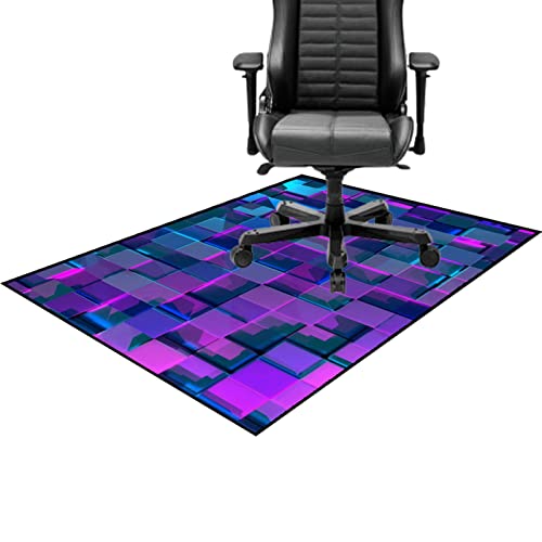 Bodenschutzmatte Gaming Teppich Bürostuhl Unterlage Bürostuhl Stuhlunterlage Gaming Stuhl Unterlage Rutschfestes Grundgewebe Fußbodenschutz Fußmatte für Bürostuhl Boden Gaming Bodenmatte 120×140CM von CCTSA