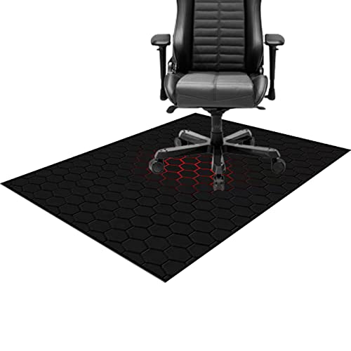 CCTSA Bodenschutzmatte Gaming Bürostuhl Stuhlmatten Boden Gaming Bodenmatte Gaming Teppich mit Rutschfester Unterlage Kratzfest Stuhl Unterlage Waschbar Chairmat 80x120CM von CCTSA