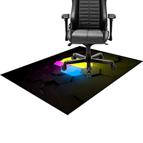 CCTSA Bürostuhl Unterlage Bodenschutzmatte Stuhlunterlage für Hartböden Teppich Gaming Teppich rutschfest Stuhlteppich für zu Hause Bodenschutzmatten Hartböden 100x120CM von CCTSA