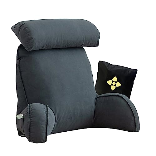 CCTSA Ergonomisches Bett Kissen Rückenkissen,Extragroßes Lesekissen mit Armlehnen und Abnehmbarem Nacken,Lesekissen für Bett und Sofa,Bettruhekissen zum Spielen,Lesen,Fernsehen,75cm x 40cm x 50cm von CCTSA