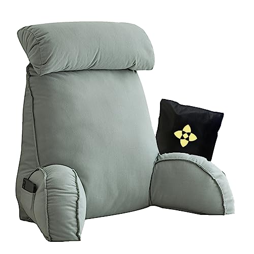 CCTSA Ergonomisches Bett Kissen Rückenkissen,Extragroßes Lesekissen mit Armlehnen und Abnehmbarem Nacken,Lesekissen für Bett und Sofa,Bettruhekissen zum Spielen,Lesen,Fernsehen,75cm x 40cm x 50cm von CCTSA