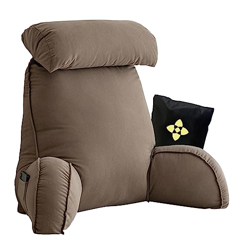 CCTSA Ergonomisches Bett Kissen Rückenkissen,Extragroßes Lesekissen mit Armlehnen und Abnehmbarem Nacken,Lesekissen für Bett und Sofa,Bettruhekissen zum Spielen,Lesen,Fernsehen,75cm x 40cm x 50cm von CCTSA