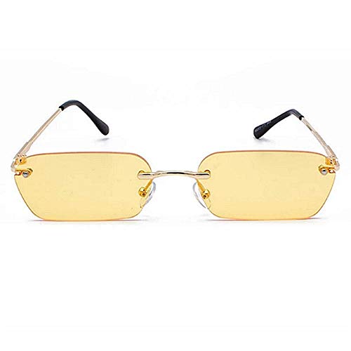 Sonnenbrillen Randlose rechteckige Sonnenbrille Frauen klare Farbe Quadrat Sonnenbrille für Männer kleine Größe UV400 von Generic