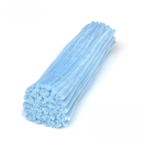 Pfeifenreiniger zum Basteln 100 Stück Chenilledraht Pfeifenputzer Lang 30 cm X 6mm Pipe Cleaner Basteln für DIY Handwerksprojekte (Blau) von CCUUHJ