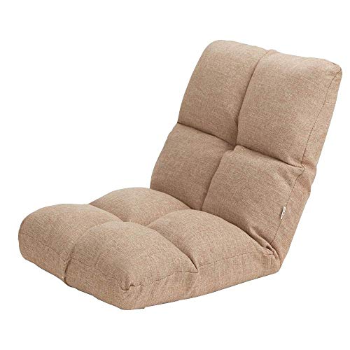 CCVAYE Lazy Sofa, Boden-Gaming-Stuhl mit hoher Rückenlehne, Lazy Sofa Couch-Bett, weich gepolstert, leicht für Teenager und Erwachsene, 51 cm x 51 cm x 50 cm, Khaki von CCVAYE