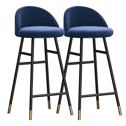CCVAYE Stühle Barhocker, Barhocker 1/2er-Set, Frühstückshocker in Thekenhöhe für Kücheninsel-Esszimmer, Moderne Kneipenstühle mit schwarzer Rückenlehne von CCVAYE