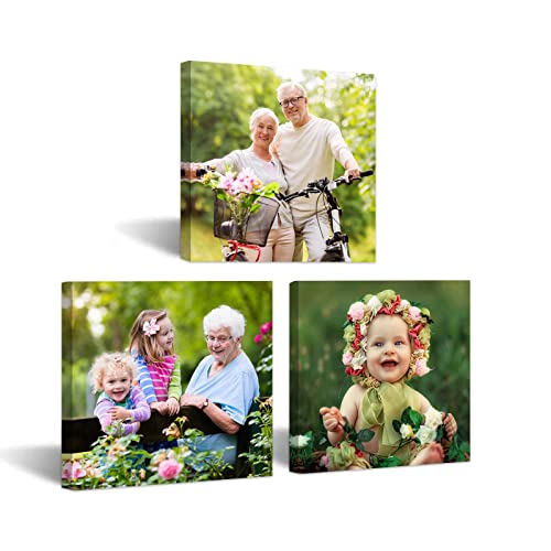 CCWACPP 3 teiliger individueller Leinwanddruck mit Ihren Fotos quadratisch personalisierte Wandbilder auf Leinwand für Baby Familien Paar Geschenke 30x30 cm CCWACPP 3 teiliger individueller Leinwanddruck mit Ihren Fotos quadratisch personalisierte Wandbilder auf Leinwand für Baby Familien Paar Geschenke 30x30 cm von CCWACPP