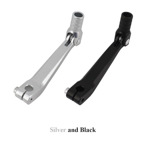 Aluminiumgetränkeschalthebelstange kompatibel mit Motorcycle BSE CRF 110 Apollo TTR 125 Motorrad 50ccm 110cc 250cm Dirt Pit Bike(Schwarz und Silber) von CCXTZC