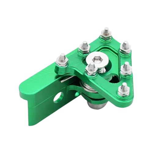 CCXTZC Aluminium CNC Heckbremshebel für Motorrad mit Stufenspitze kompatibel mit KX80 KX125 KX250 KX250F KX450F und ähnliche Modelle(Grün) von CCXTZC