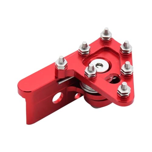 CCXTZC Aluminium CNC Heckbremshebel für Motorrad mit Stufenspitze kompatibel mit KX80 KX125 KX250 KX250F KX450F und ähnliche Modelle(Rot) von CCXTZC