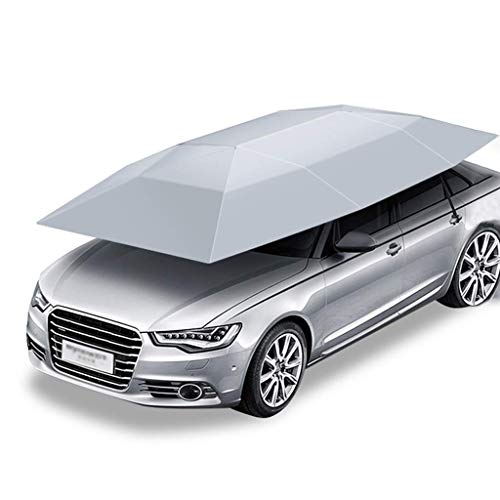 Autozelt Halbautomatische tragbare Carports Leichtes, zusammengeklapptes Autodach Auf der Oberseite montierter beweglicher Autoschirm UV-beständig, wasserfest von CCYENG
