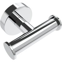 1 Stück Doppelter runder Wandhaken Handtuchhalter Badezimmer Chrom-Finish - Ccykxa von CCYKXA