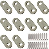 Ccykxa - 10 Stück Montagehalterung 37 x 16 mm Halterung Edelstahl Verstärkung Reparaturplatten Halterung Halterung, mit Schrauben von CCYKXA