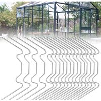 100 Stück Gewächshaus-Verglasungsklammern, 8 x 3,5 cm, Gewächshaus-Glasklammern, 304 Edelstahl, W-Typ, Verglasungsklammern zur Befestigung von Glas 100 Stück Gewächshaus-Verglasungsklammern, 8 x 3,5 cm, Gewächshaus-Glasklammern, 304 Edelstahl, W-Typ, Verglasungsklammern zur Befestigung von Glas von CCYKXA