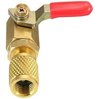Ccykxa - 11 × 0,5 × 0,5 cm) 1 Stück R12 R22 Absperrventile Klimaanlage Kältemittel Messing 1/4 sae Ein-/Aus-Ventil für ac hvac Kühlung Gerader von CCYKXA