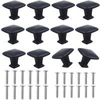12 Stück 30 mm quadratische Schrankknöpfe aus Aluminiumlegierung, moderner schwarzer Türknauf, Küchenmöbelgriff für Schrank, Schublade, Sideboard, 12 Stück 30 mm quadratische Schrankknöpfe aus Aluminiumlegierung, moderner schwarzer Türknauf, Küchenmöbelgriff für Schrank, Schublade, Sideboard, von CCYKXA