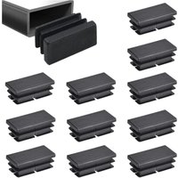 12 Stück Endkappen für rechteckige Rohre, für Metallrohre, Sofas, Stühle, Tische und Regale, Stuhlbeinkappe (40 x 20 mm) - Ccykxa von CCYKXA