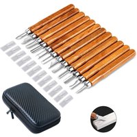 12-teiliges Holzschnitzwerkzeug-Set – professionelle Tischler-Holzmeißel am Griff mit Schutzhüllen für Heimwerker, Schreiner-Experten und Anfänger 12-teiliges Holzschnitzwerkzeug-Set – professionelle Tischler-Holzmeißel am Griff mit Schutzhüllen für Heimwerker, Schreiner-Experten und Anfänger von CCYKXA