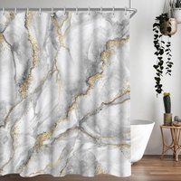 180 x 200 cm Lerores Marmor Duschvorhang, beschwerter Saum, Anti-Schimmel-Textil, wasserdicht, waschbar, Polyester, für Badezimmer, Badewanne - Ccykxa 180 x 200 cm Lerores Marmor Duschvorhang, beschwerter Saum, Anti-Schimmel-Textil, wasserdicht, waschbar, Polyester, für Badezimmer, Badewanne - Ccykxa von CCYKXA