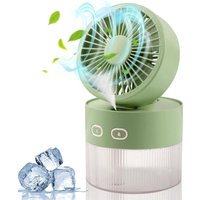 Ccykxa - 1PC Mini Faltbarer USB-Tischventilator (Grün) Kühle Luftbefeuchtung Multifunktions-Nachtlicht von CCYKXA