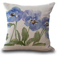 Ccykxa - 1PCS Cushion Covers (45cmx45cm/18 x 18) Flower Series Ink Painting Rose Flowers Rhododendron Peony Flowers Orchids Cotton Linen Throw Pillow von CCYKXA