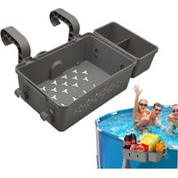 Ccykxa - 1PCS Poolside Storage Basket, Above Ground Pool Accessories, Pool Cup Holder, Pool Storage Basket, Poolside Attachment for Above Ground Pool von CCYKXA