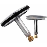 2 Stück Abflussstopfen aus hartverchromtem Messing, höhenverstellbar, mit Hebestange für Waschbecken, Dusche, Badewanne, Durchmesser 43,5 mm - Ccykxa von CCYKXA