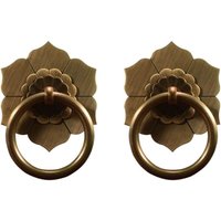 2 Stück Antik-Messing-Griffringe für Küchenschrank, Kleiderschrank, Schublade, Vintage-Möbelbeschläge, Retro-Stil, Zugringe (Antik-Bronze) - Ccykxa von CCYKXA