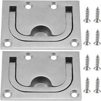 2 Stück Edelstahl-Bootslukengriff, bündiger Lukenschließfachgriff mit Schrauben für Yacht- und Bootsmöbel - Ccykxa von CCYKXA