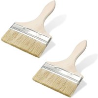 2 Stück Seidenpinsel zum Lasieren oder Lackieren, Spalter, Holzmalpinsel, Beizpinselgröße, großer Malpinsel, Malerpinsel, Flachpinsel - Ccykxa von CCYKXA