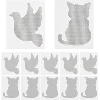 Ccykxa - 20-teiliges selbstklebendes Moskitonetz-Reparaturset, transparent, zwei Formen (Katze, Taube) zur Reparatur von Moskitonetzen und von CCYKXA