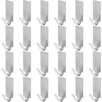 24 Stück selbstklebende Wandhaken, selbstklebende Haken für Küche und Badezimmer, kein Bohren, selbstklebender Handtuchhaken aus Edelstahl - Ccykxa 24 Stück selbstklebende Wandhaken, selbstklebende Haken für Küche und Badezimmer, kein Bohren, selbstklebender Handtuchhaken aus Edelstahl - Ccykxa von CCYKXA