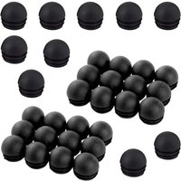 25 mm gewölbte, gerippte Möbelbeine, Tische, Stühle, Einsätze, runde Endkappen, runde Stuhlrohrkappen, schwarz, 50 Stück - Ccykxa 25 mm gewölbte, gerippte Möbelbeine, Tische, Stühle, Einsätze, runde Endkappen, runde Stuhlrohrkappen, schwarz, 50 Stück - Ccykxa von CCYKXA