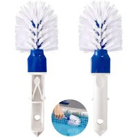 2Pcs Swimming Pool Cleaning Brush Pool Brush Head Pool Step Corner Brush Hot Tub Cleaning Brush for Above Ground In Ground Pool - Ccykxa von CCYKXA