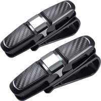 2er-Pack Sonnenblenden-Brillenhalter, mit Clip für Sonnenbrillen oder Karten, Schwarz - Ccykxa 2er-Pack Sonnenblenden-Brillenhalter, mit Clip für Sonnenbrillen oder Karten, Schwarz - Ccykxa von CCYKXA