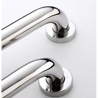 2er-Set Toiletten-Haltegriff, Edelstahl-Duschgriff-Halterung, 30 cm abgewinkelter Badezimmer-Haltegriff, Duschstangen, Badewannen-Edelstahl-Handlauf von CCYKXA