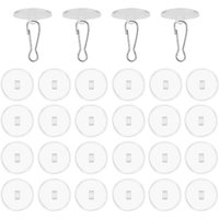 30 Stück transparente Deckenhaken, selbstklebend, ohne Bohren, Deckenstützhaken mit Clips für Fahnenmast, dekorative Haken zum Aufhängen von von CCYKXA