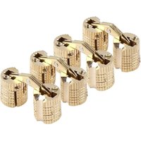 Ccykxa - 4 Stück/Packung Messing-Verdecktes Fassscharnier, unsichtbare Kupfer-Möbelscharniere für DIY-Holztüren, Geschenkboxen, Schmuckschatullen Ccykxa - 4 Stück/Packung Messing-Verdecktes Fassscharnier, unsichtbare Kupfer-Möbelscharniere für DIY-Holztüren, Geschenkboxen, Schmuckschatullen von CCYKXA