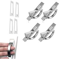 4 Stück 180° drehbarer versenkter Türgriff, verdeckter Griff, Tatami-Zinklegierung, versteckte Griffe für Schubladen, Schränke, Schminktische usw. – von CCYKXA
