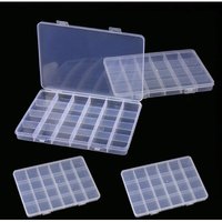 Ccykxa - 4 Stück 19 × 13 × 1,5 cm Kunststoff-Aufbewahrungsbox mit 24 Fächern, Fächerbox, für kleine Kunststoffteile mit Etikett, Aufbewahrung von Ccykxa - 4 Stück 19 × 13 × 1,5 cm Kunststoff-Aufbewahrungsbox mit 24 Fächern, Fächerbox, für kleine Kunststoffteile mit Etikett, Aufbewahrung von von CCYKXA